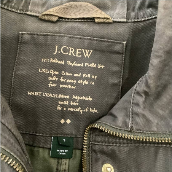 J. Crew Brown With Gold Hardware Size Small Women Relaxed Boyfriend Field Jacket - Picture 9 of 12